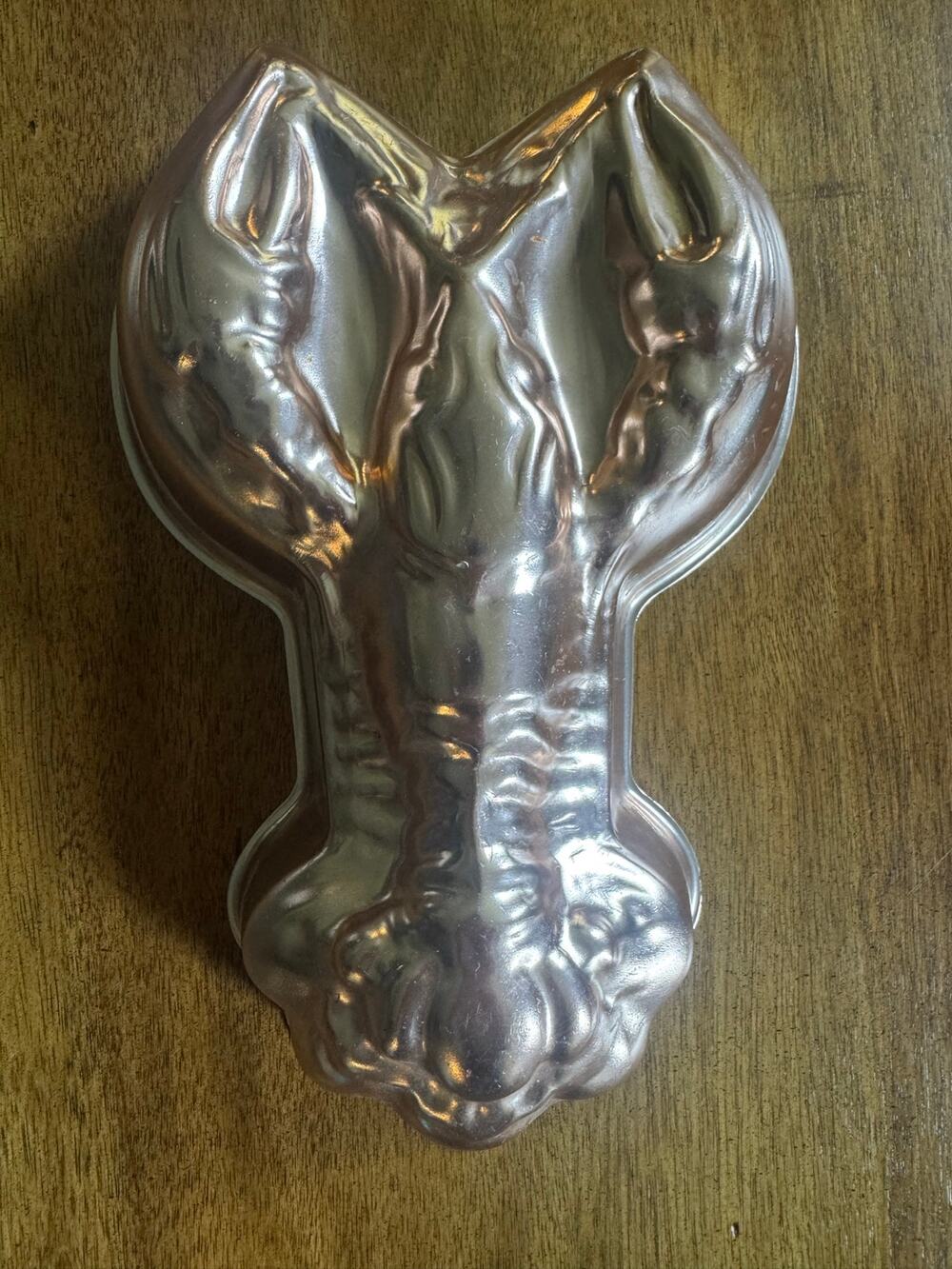 Vintage Copper Color Lobster Cake Mold Gelatin Mold Seafood Bakeware